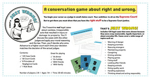 That's Just Wrong! | A law game to get kids talking | Easy to learn fun to play